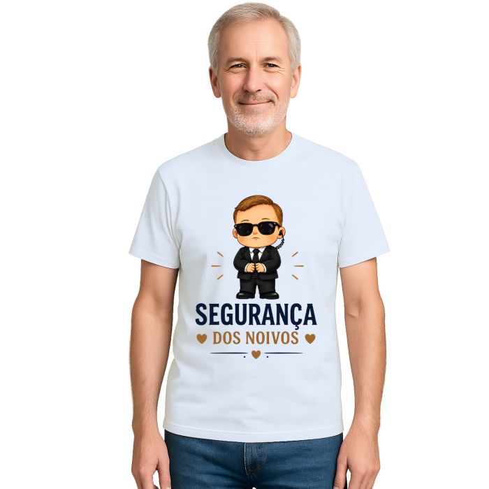 Camiseta Segurança dos Noivos Estampa Personalizada