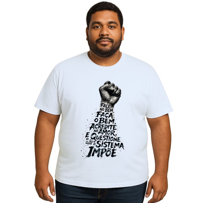 Camiseta Questione o Sistema Estampa Personalizada