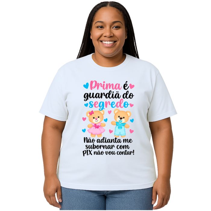 Camiseta Prima Guardiã do Segredo Estampa Personalizada