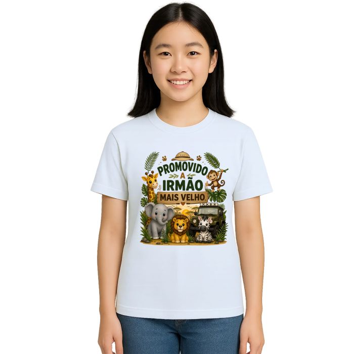 Camiseta Irmão Mais velho Safari Estampa Personalizada