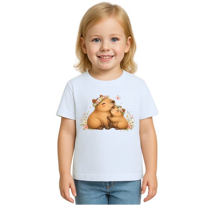 Camiseta Capivaras Mãe e Filha Estampa Personalizada