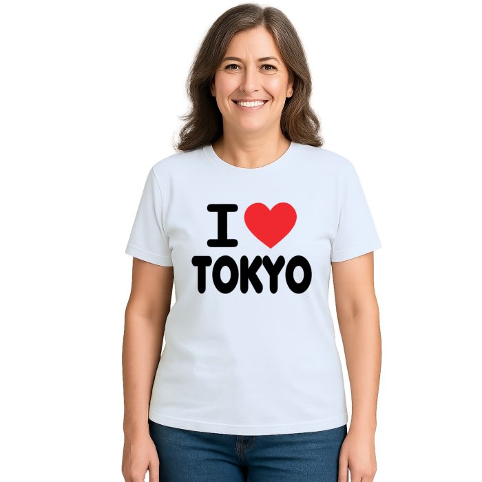 Camiseta Eu Amo Tokyo I Love JP Japan Estampa Personalizada