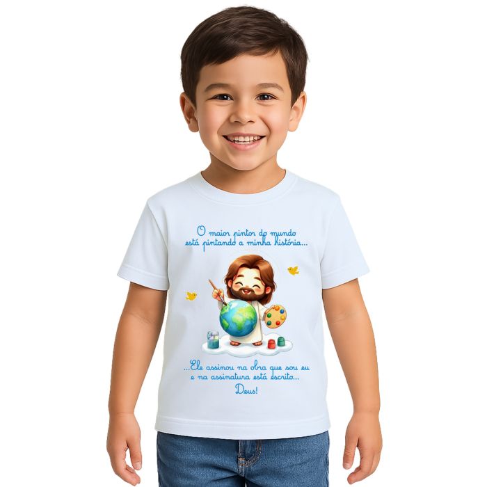 Camiseta Maior Pintor do Mundo Deus Estampa Personalizada
