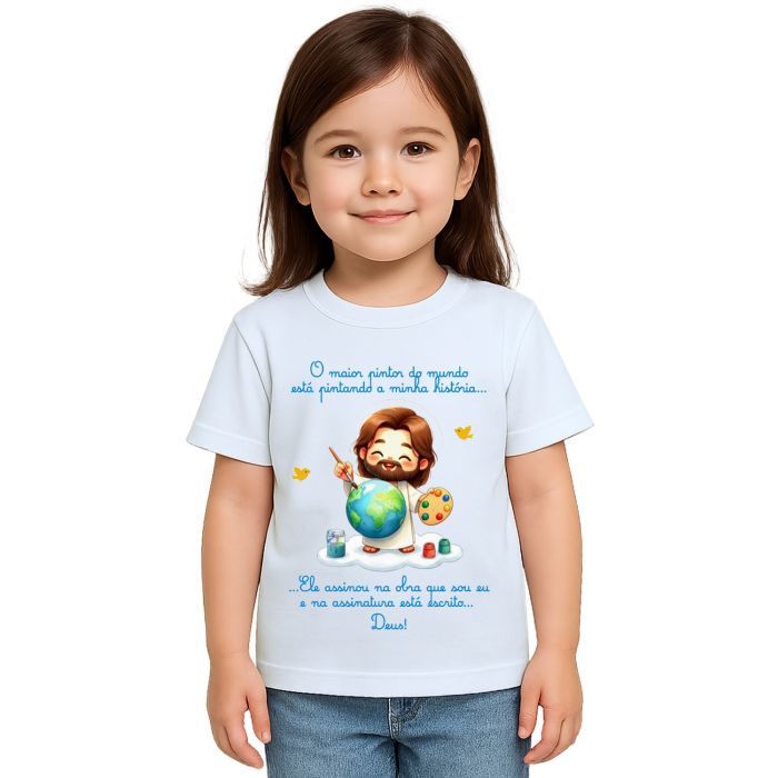 Camiseta Maior Pintor do Mundo Deus Estampa Personalizada