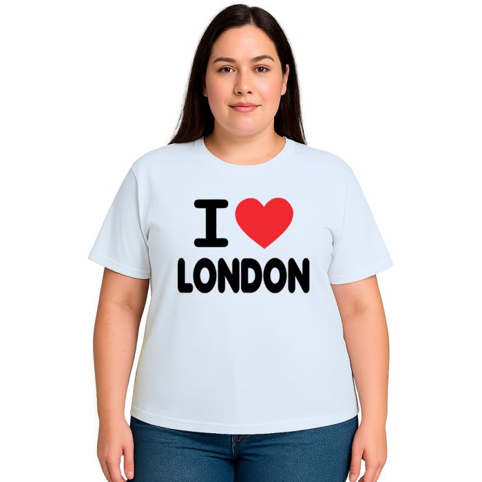 Camiseta Eu Amo Londres I Love London Estampa Personalizada