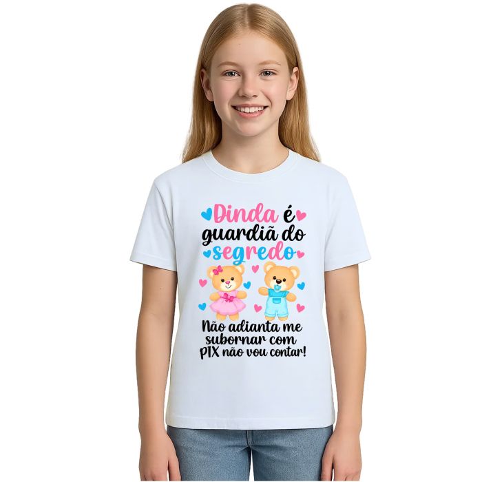 Camiseta Dinda Guardiã do Segredo Estampa Personalizada