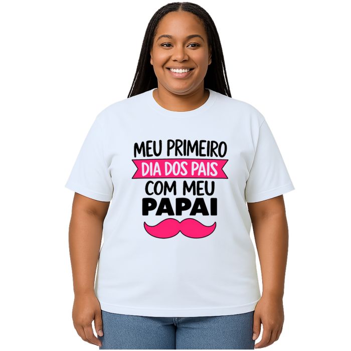 Camiseta Primeiro Dia Dos Pais Bigode Estampa Personalizada