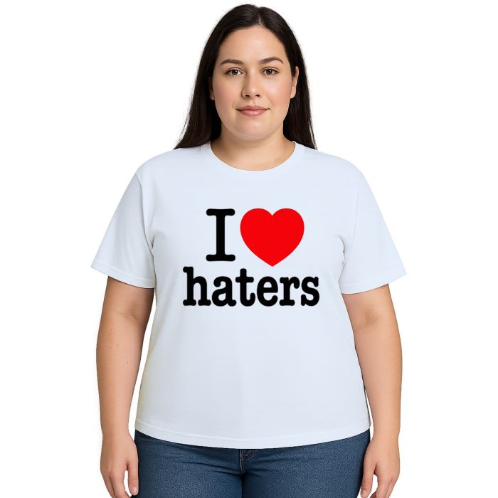 Camiseta I Love Haters Eu Amo Invejosos Personalizada