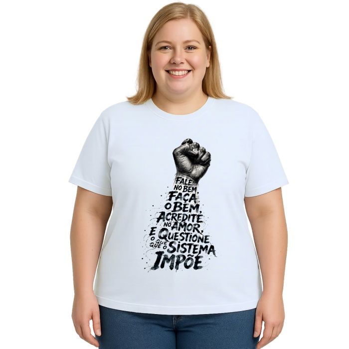 Camiseta Questione o Sistema Estampa Personalizada
