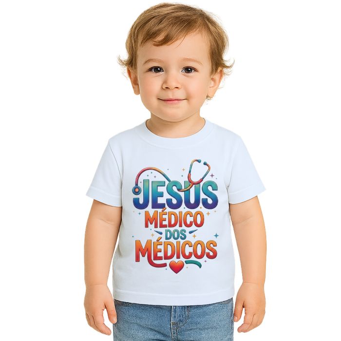 Camiseta Jesus Médico dos Médicos Estampa Personalizada