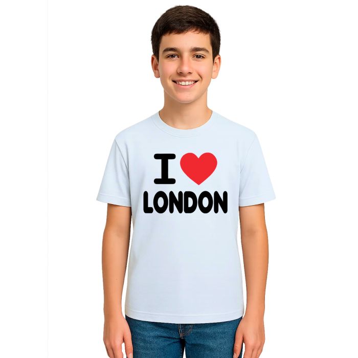 Camiseta Eu Amo Londres I Love London Estampa Personalizada