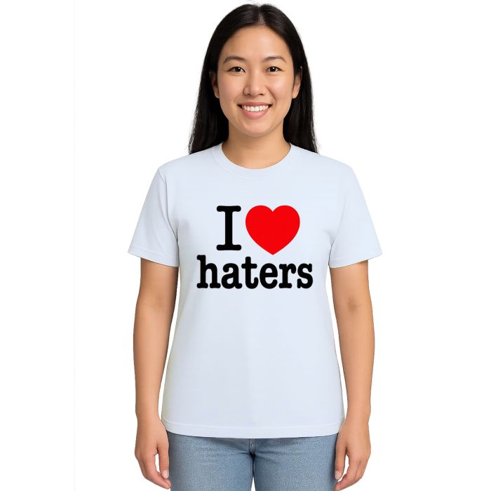Camiseta I Love Haters Eu Amo Invejosos Personalizada