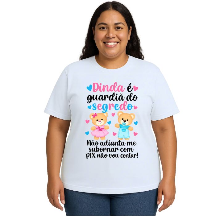 Camiseta Dinda Guardiã do Segredo Estampa Personalizada