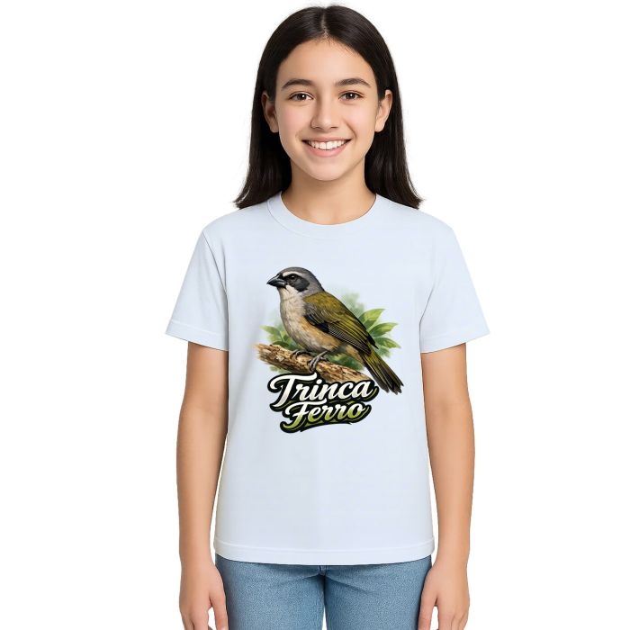 Camiseta Pássaro Trinca Ferro Estampa Personalizada