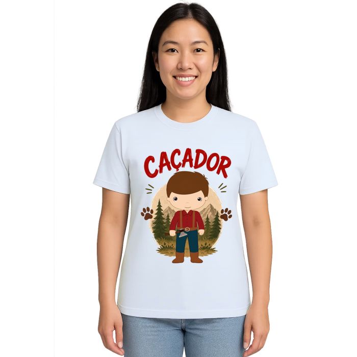 Camiseta Caçador Aventureiro Floresta Estampa Personalizada