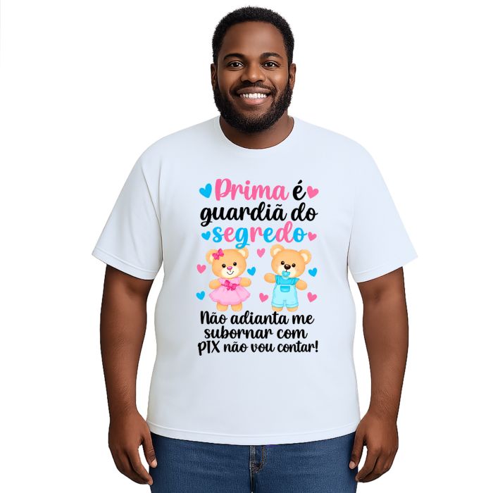 Camiseta Prima Guardiã do Segredo Estampa Personalizada
