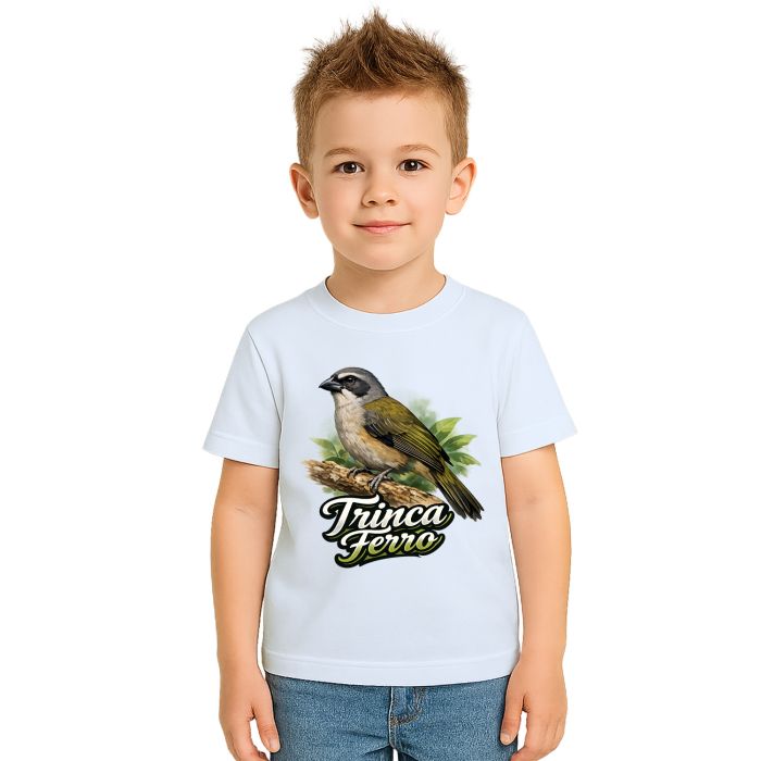Camiseta Pássaro Trinca Ferro Estampa Personalizada