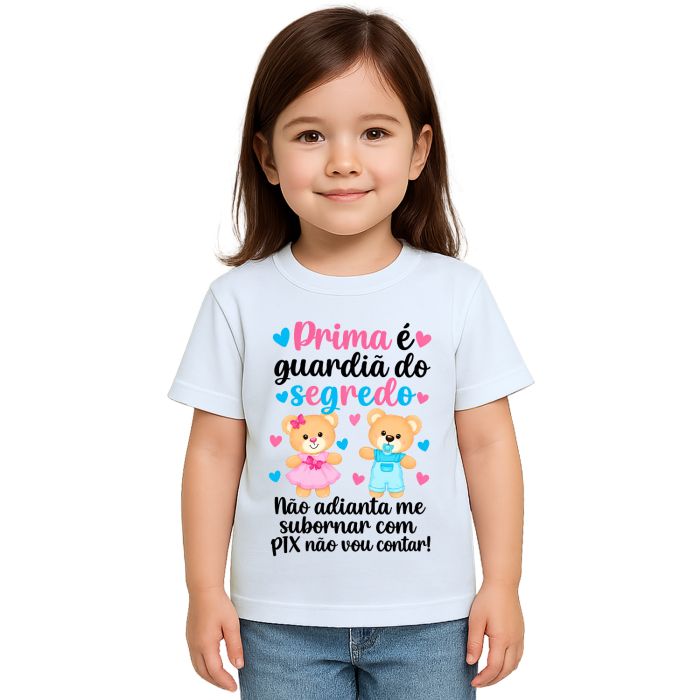 Camiseta Prima Guardiã do Segredo Estampa Personalizada