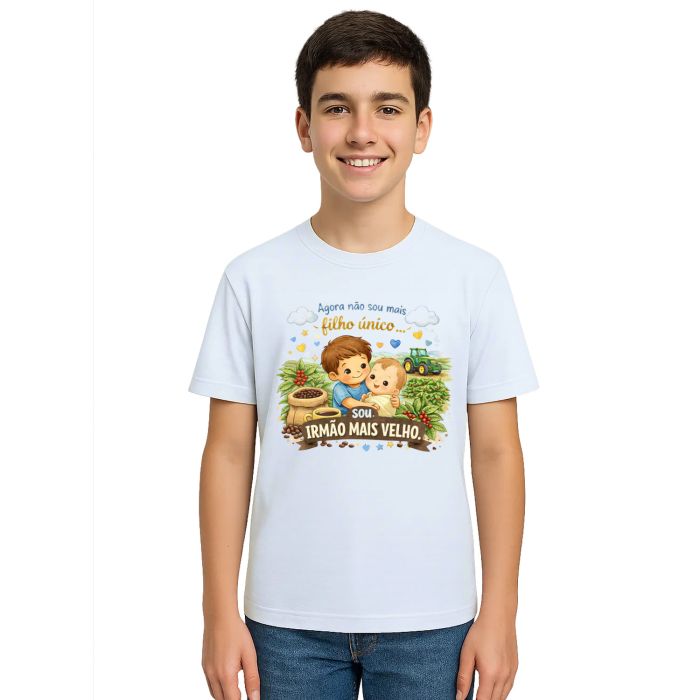 Camiseta Irmão Mais velho Fazendeiro Café Personalizada