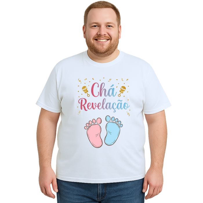 Camiseta Chá Revelação Pezinho Estampa Personalizada