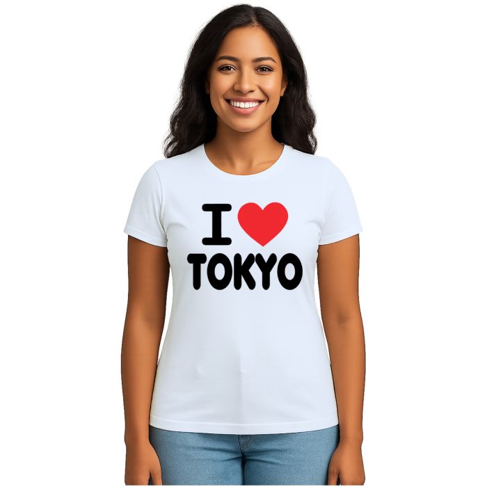 Camiseta Eu Amo Tokyo I Love JP Japan Estampa Personalizada