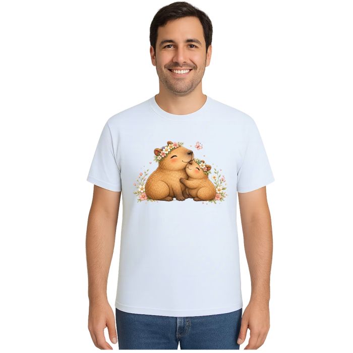 Camiseta Capivaras Mãe e Filha Estampa Personalizada