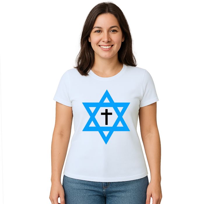 Camiseta Estrela de Davi Messiânica Estampa Personalizada