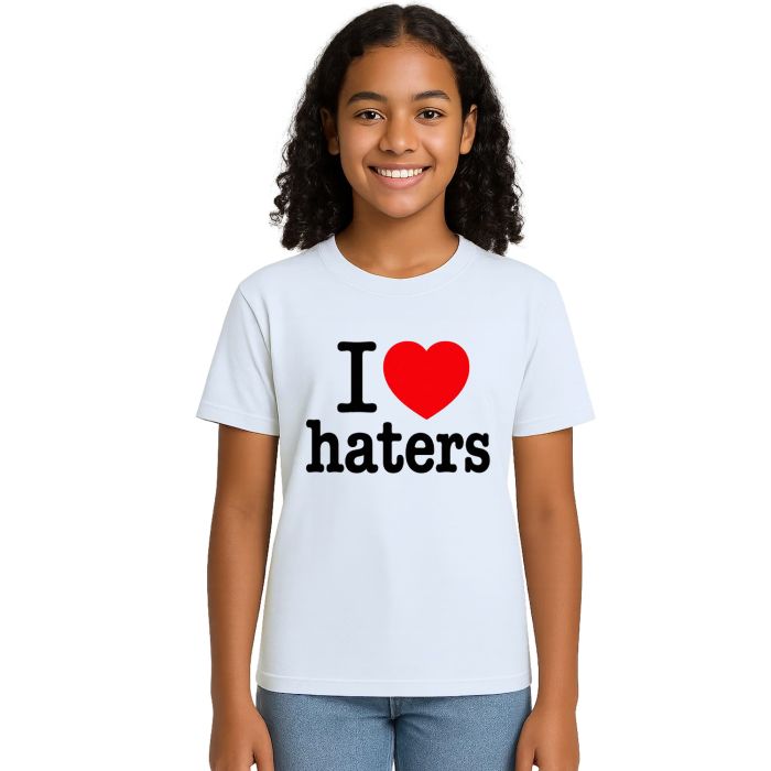 Camiseta I Love Haters Eu Amo Invejosos Personalizada