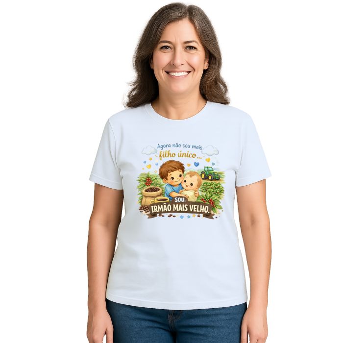 Camiseta Irmão Mais velho Fazendeiro Café Personalizada