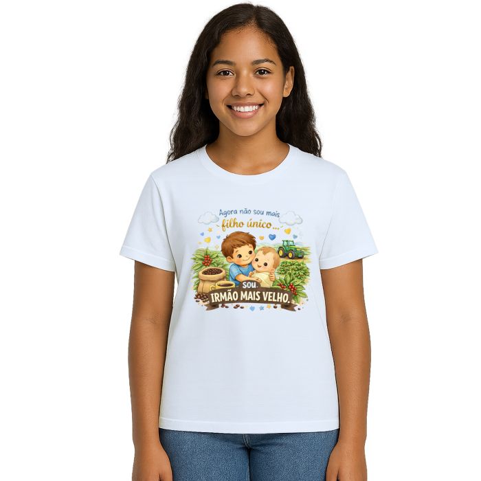 Camiseta Irmão Mais velho Fazendeiro Café Personalizada