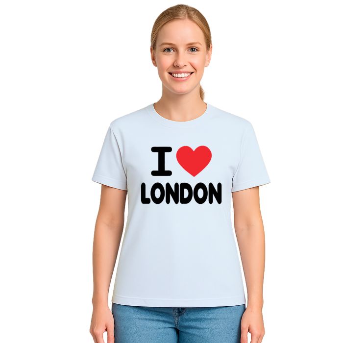 Camiseta Eu Amo Londres I Love London Estampa Personalizada