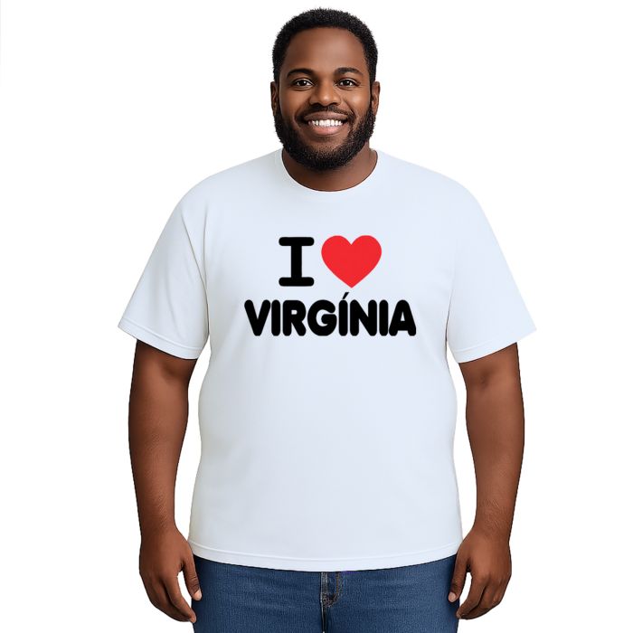 Camiseta Eu Amo Virgínia MG I Love Virginia Personalizada