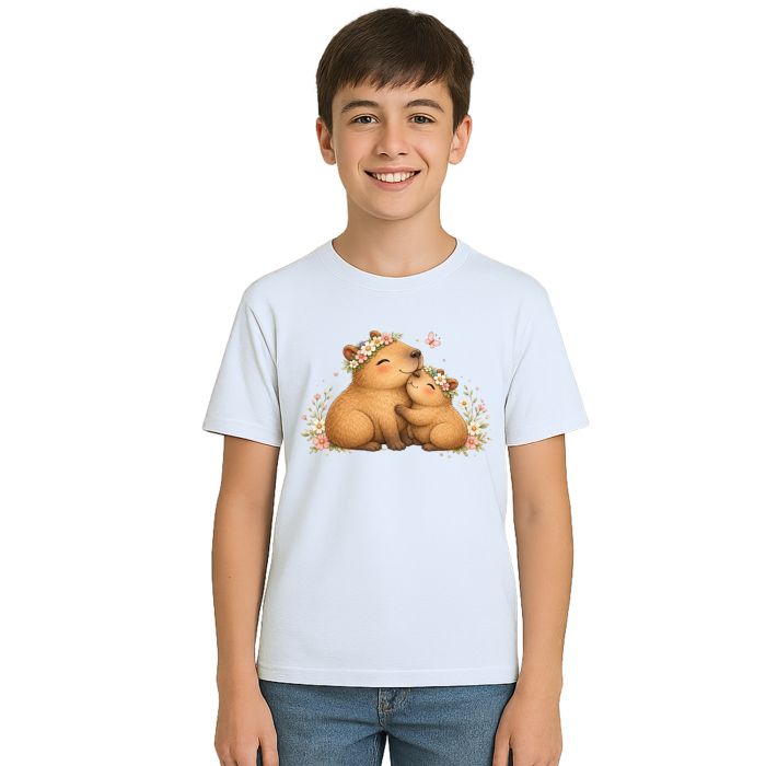 Camiseta Capivaras Mãe e Filha Estampa Personalizada