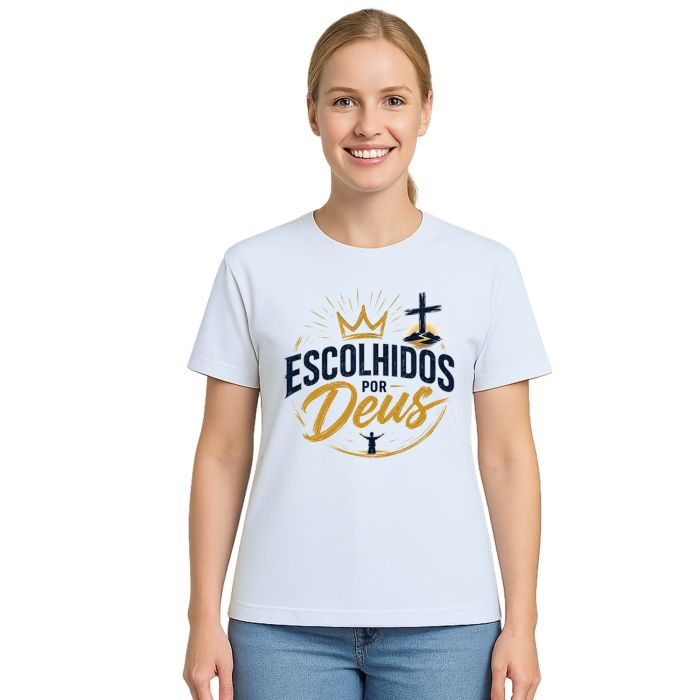 Camiseta Escolhidos Por Deus Estampa Personalizada