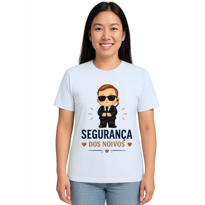 Camiseta Segurança dos Noivos Estampa Personalizada