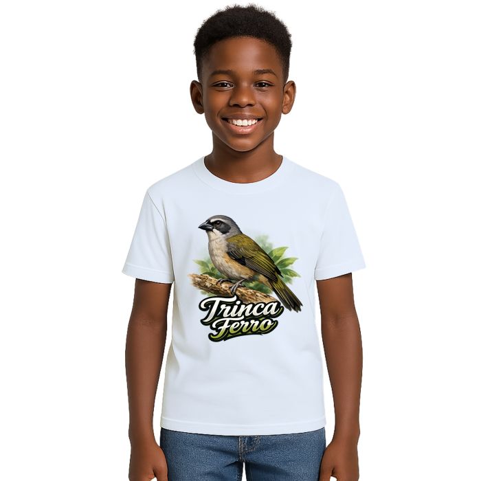 Camiseta Pássaro Trinca Ferro Estampa Personalizada