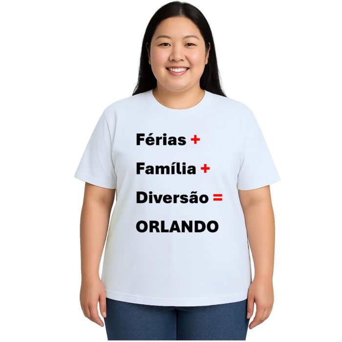 Camiseta Férias Família Diversão Orlando Personalizada