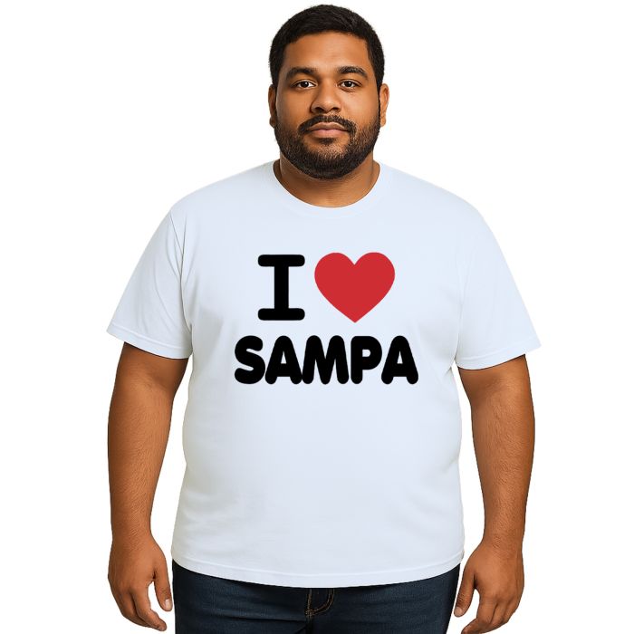 Camiseta Eu Amo Sampa I Love SP Estampa Personalizada