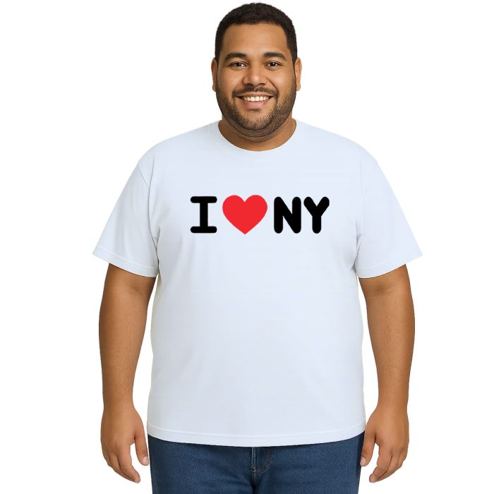 Camiseta I Love NY Eu Amo New York Estampa Personalizada
