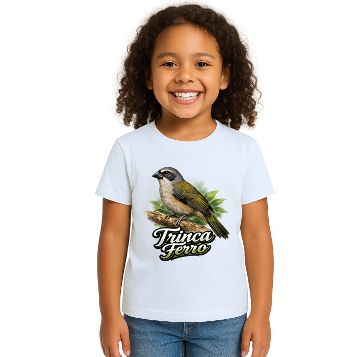 Camiseta Pássaro Trinca Ferro Estampa Personalizada