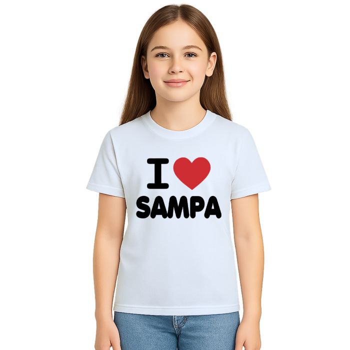 Camiseta Eu Amo Sampa I Love SP Estampa Personalizada