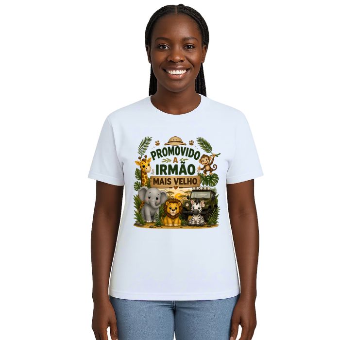 Camiseta Irmão Mais velho Safari Estampa Personalizada