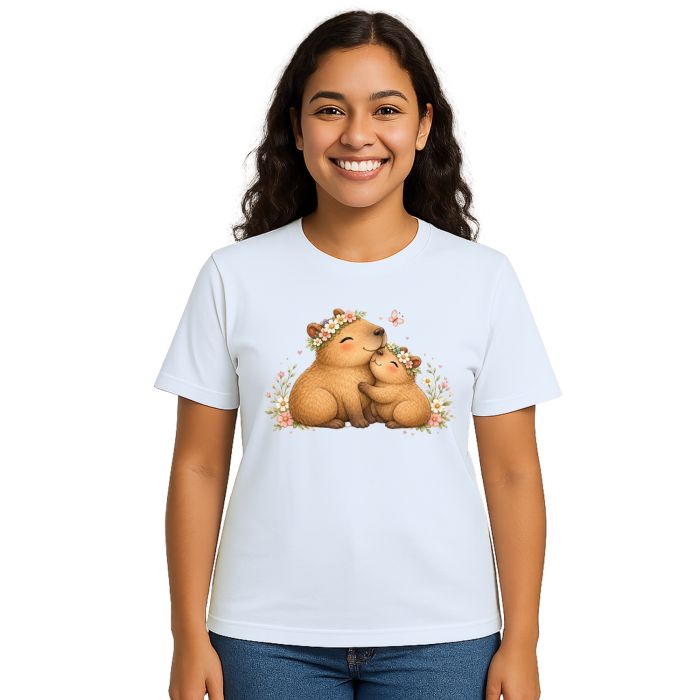 Camiseta Capivaras Mãe e Filha Estampa Personalizada