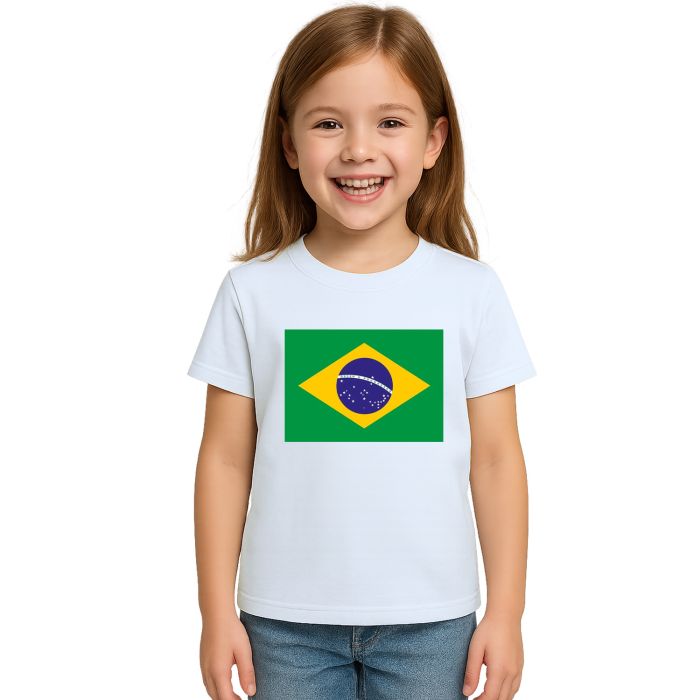 Camiseta Brasil Bandeira Brazil BR Estampa Personalizada
