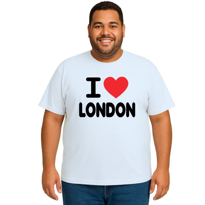 Camiseta Eu Amo Londres I Love London Estampa Personalizada