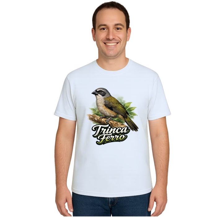 Camiseta Pássaro Trinca Ferro Estampa Personalizada