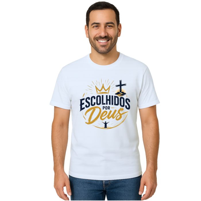 Camiseta Escolhidos Por Deus Estampa Personalizada