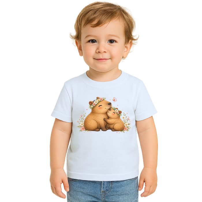 Camiseta Capivaras Mãe e Filha Estampa Personalizada