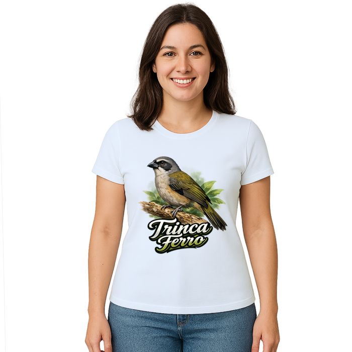 Camiseta Pássaro Trinca Ferro Estampa Personalizada