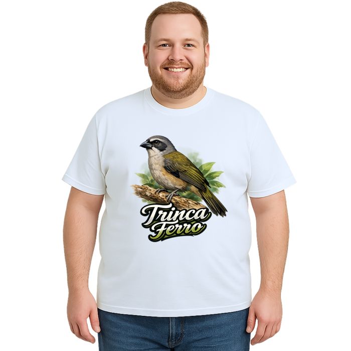 Camiseta Pássaro Trinca Ferro Estampa Personalizada
